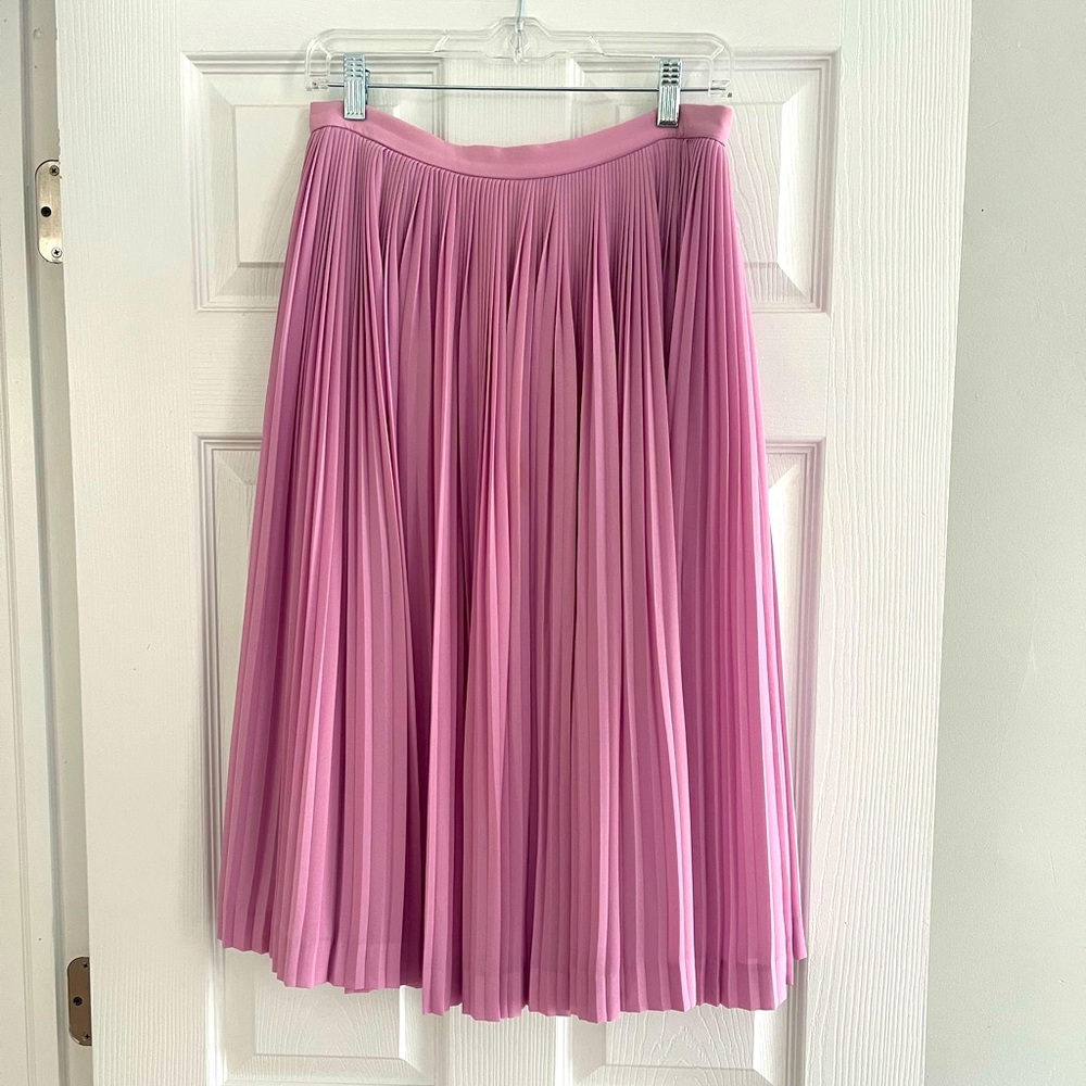 J.Crew Pleated Midi Skirt in Purple, Size 6